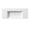 GSI Kube X 120x47 Basin Side Ledge 1 Tap Hole White