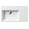 GSI Kube X 800x470mm Basin With Left Hand Ledge 1 Tap Hole White