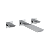 Crosswater LIMIT Chrome Basin 3 Hole Set Wall Mounted