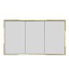 Just Taps Luca Recessed 1200X700mm Mirror Cabinet Brushed Brass