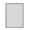 Just Taps Luca Recessed 500X700mm Mirror Cabinet Brushed Black