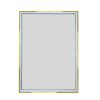 Just Taps Luca Recessed 500X700mm Mirror Cabinet Brushed Brass