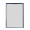 Just Taps Luca Recessed 500X700mm Mirror Cabinet Matt Black