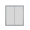Just Taps Luca Recessed 600X700mm Mirror Cabinet Brushed Black