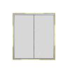 Just Taps Luca Recessed 600X700mm Mirror Cabinet Brushed Brass