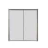 Just Taps Luca Recessed 600X700mm Mirror Cabinet Brushed Bronze