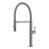 Clearwater Meridian Single Lever Monobloc Kitchen mixer Tap Brushed Nickel/White