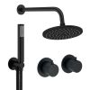 Crosswater Module Shower Set 1 Matt Black 200mm