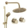 Crosswater Module Shower Set 2 Brushed Brass 300mm