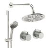 Crosswater Module Shower Set 2 Brushed Nickel 300mm