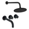 Crosswater Module Shower Set 3 Matt Black 200mm