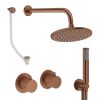Crosswater Module Shower Set 6 Brushed Bronze 200mm