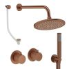 Crosswater Module Shower Set 6 Brushed Bronze 300mm