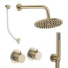 Crosswater Module Shower Set 6 Brushed Brass 200mm