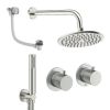 Crosswater Module Shower Set 6 Brushed Nickel 200mm