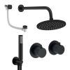 Crosswater Module Shower Set 6 Matt Black 200mm