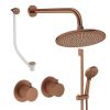 Crosswater Module Shower Set 7 Brushed Bronze 300mm