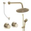 Crosswater Module Shower Set 7 Brushed Brass 200mm