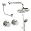 Crosswater Module Shower Set 7 Brushed Nickel 200mm