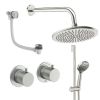 Crosswater Module Shower Set 7 Brushed Nickel 300mm
