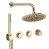 Crosswater Module Shower Set 8 Brushed Brass 300mm