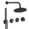 Crosswater Module Shower Set 8 Matt Black 200mm