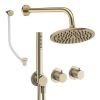 Crosswater Module Shower Set 9 Brushed Brass 200mm