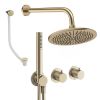 Crosswater Module Shower Set 9 Brushed Brass 300mm