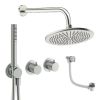 Crosswater Module Shower Set 9 Brushed Nickel 300mm