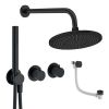 Crosswater Module Shower Set 9 Matt Black 300mm