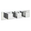 Just Taps Athena Slimline Thermostatic Concealed 3 Outlet Shower Valve, Horizontal