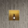 Bath Style Niche With LED Light 300 x 300mm Brushed Brass