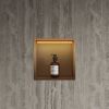 Bath Style Niche With LED Light 300 x 300mm Brushed Bronze