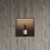 Bath Style Niche With LED Light 300 x 300mm Brushed Gunmetal Black
