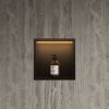 Bath Style Niche With LED Light 300 x 300mm Matt Black