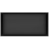 Bath Style Niche Non Lit 600 x 300mm Brushed Gunmetal Black