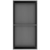 Bath Style Niche Dual Non Lit 600 x 300mm Brushed Gunmetal Black