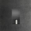 Bath Style Niche Dual Non Lit 600 x 300mm Brushed Gunmetal Black