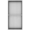 Bath Style Niche Dual Non Lit 600 x 300mm Brushed Steel