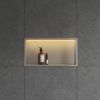 Bath Style Niche With LED Light 600 x 300mm Brushed Steel