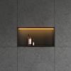 Bath Style Niche With LED Light 600 x 300mm Matt Black