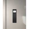 Bath Style Recessed Toilet Roll Holder &amp; Brush Holder Matt Black