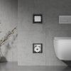 Bath Style Recessed Toilet Roll Holder & Storage Matt Black