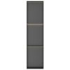 Bath Style Triple Niche With LED Light 1190 x 285mm Brushed Gunmetal Black