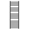 Nova 304 Stainless Steel Heated Towel Rail 1200 x 500mm Brushed Gunmetal Black