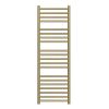 Nova 304 Stainless Steel Heated Towel Rail - 1200 x 400mm - Brushed Brass