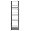 Nova 304 Stainless Steel Heated Towel Rail 1600 x 400mm Brushed Gunmetal Black