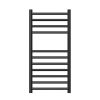 Nova 304 Stainless Steel Heated Towel Rail - 800 x 400mm - Brushed Gunmetal Black