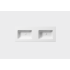 GSI Pura 122 x 46 Wall Mounted No Tap Hole Double Basin White