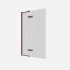 Crosswater Optix 10 Hinged Bath Screen 90° with Inline Panel Brushed Bronze Left Hand